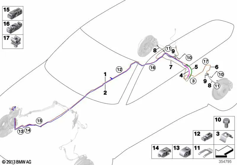 Трубопровод тормозного привода Зд