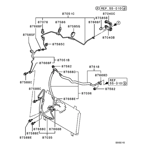 ОТОПЛ., КОНДИЦ. И ВЕНТИЛЯЦИЯ - ТРУБКИ КОНДЕНСОРА