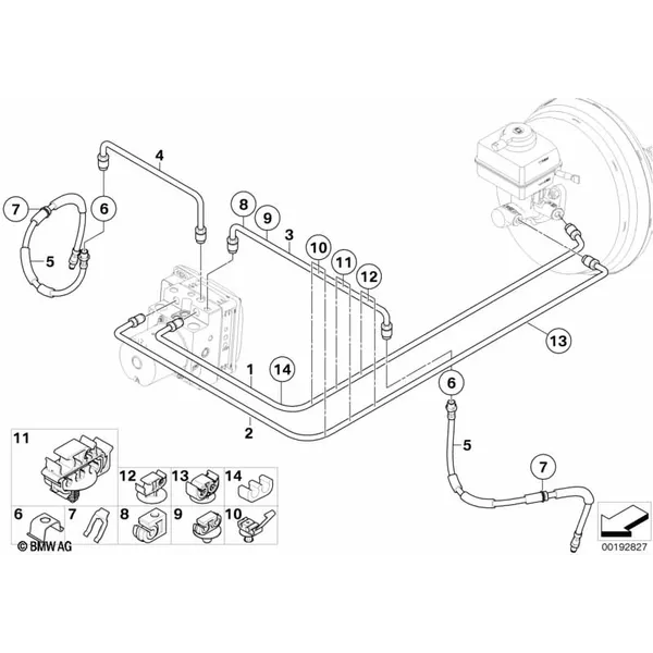 Трубопровод тормозного привода Пд