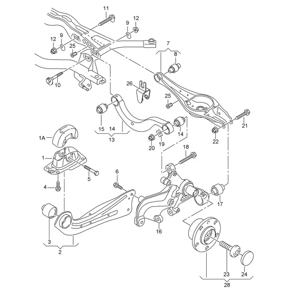 Поперечный рычаг Рычаг подвески Поворотный кулак