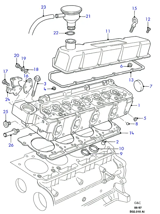 Головка цилиндров, Diesel (AI)