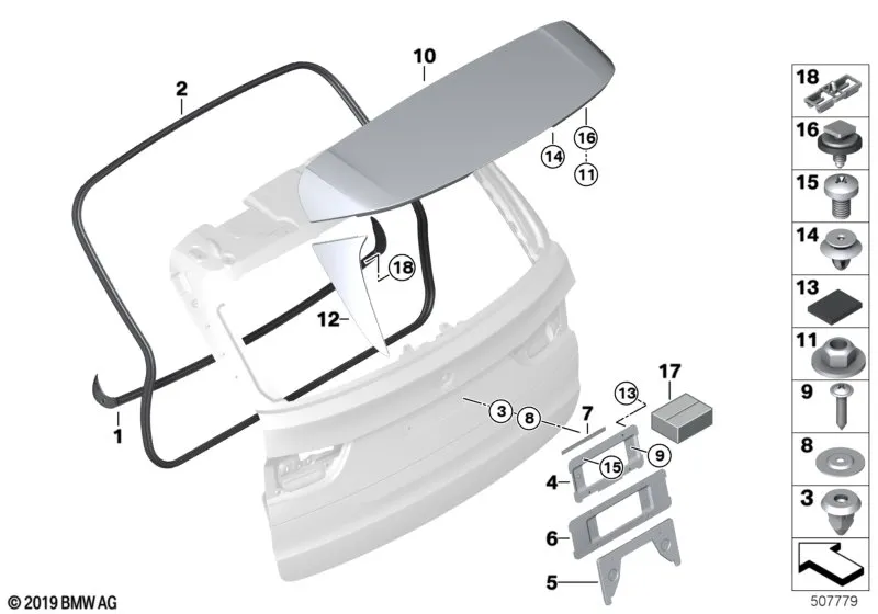 Дополнительные элементы багажной двери