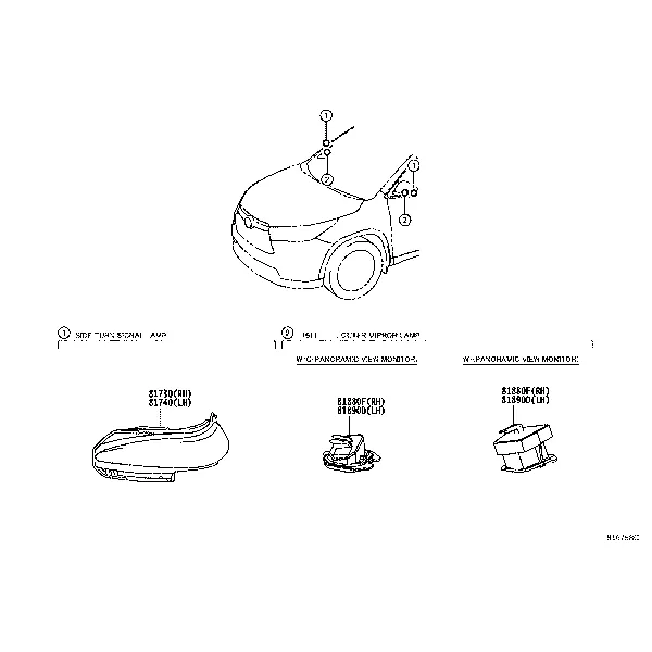 SIDE TURN SIGNAL LAMP & OUTER MIRROR LAMP