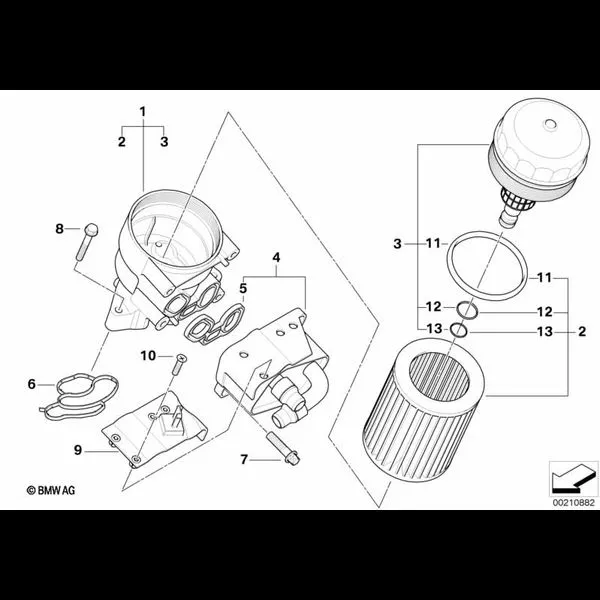 Масляный фильтр смаз.сист.,теплообменник
