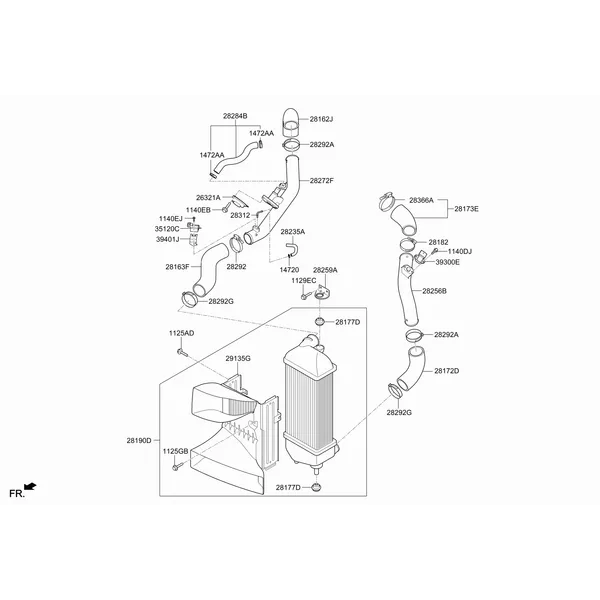 Турбокомпрессор и охладитель воздуха