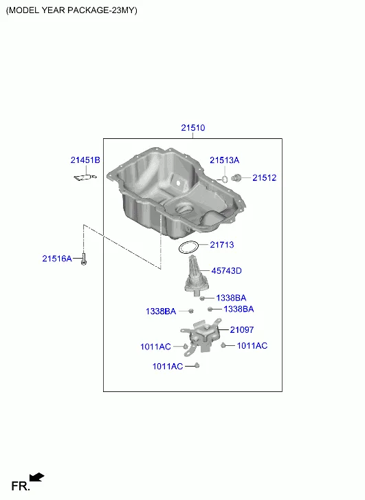 Крышка ременного привода и масляный картер