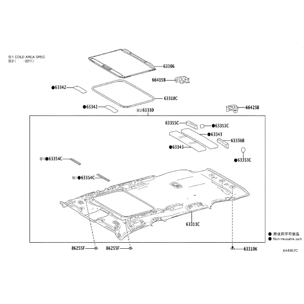 ROOF HEADLINING & SILENCER PAD