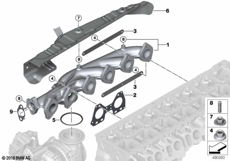 Выпускной коллектор-рециркуляция ОГ