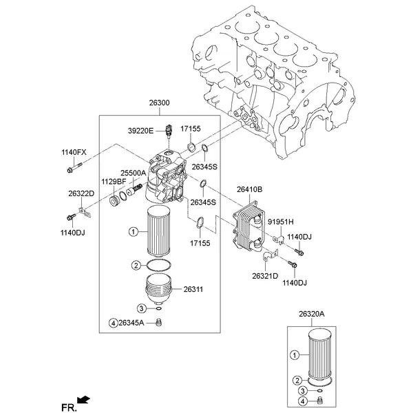 FRONT CASE & OIL FILTER