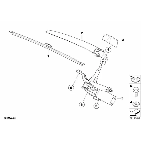 Детали очистителя заднего стекла