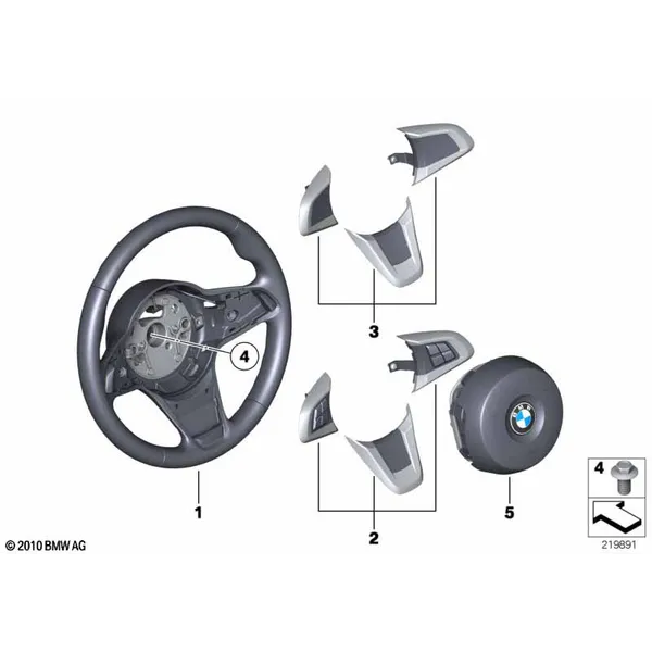 Спортивное рулевое колесо с НПБ кожа