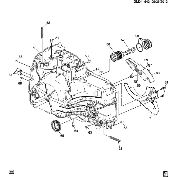 AUTOMATIC TRANSMISSION (MH8) (6T40) CASE ASSEMBLY