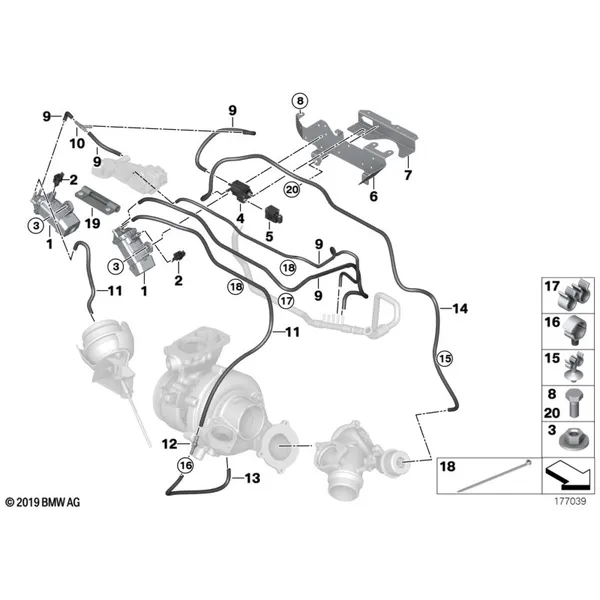 Вакуумное управление турбонагнетателя