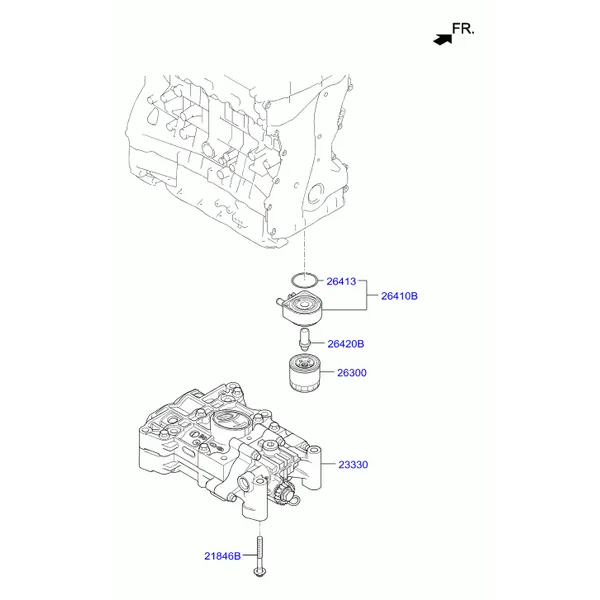 FRONT CASE & OIL FILTER