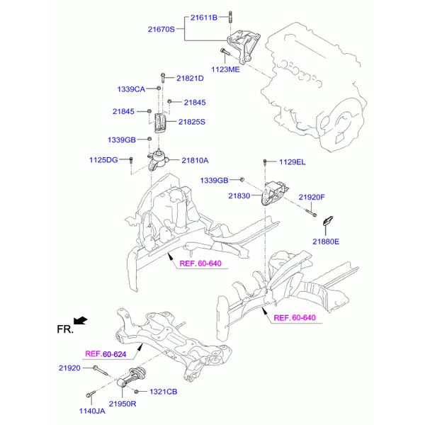 Подвеска двигателя и коробки передач