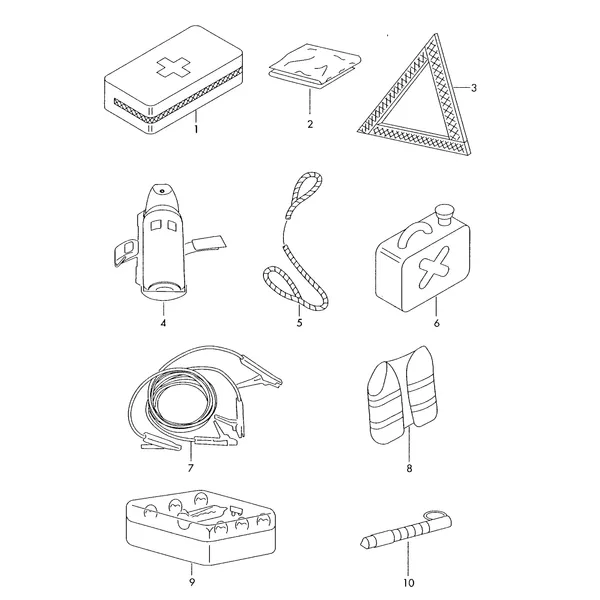 Оригинальные аксессуары Аптечка Знак аварийной остановки Огнетушители Контраварийный комплект *функция 'FI' невозможна