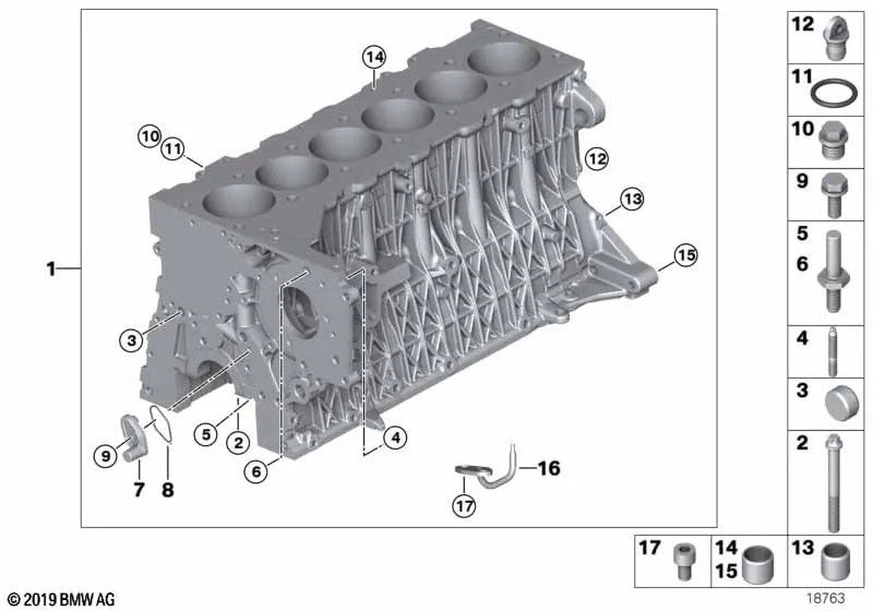 Блок-картер двигателя