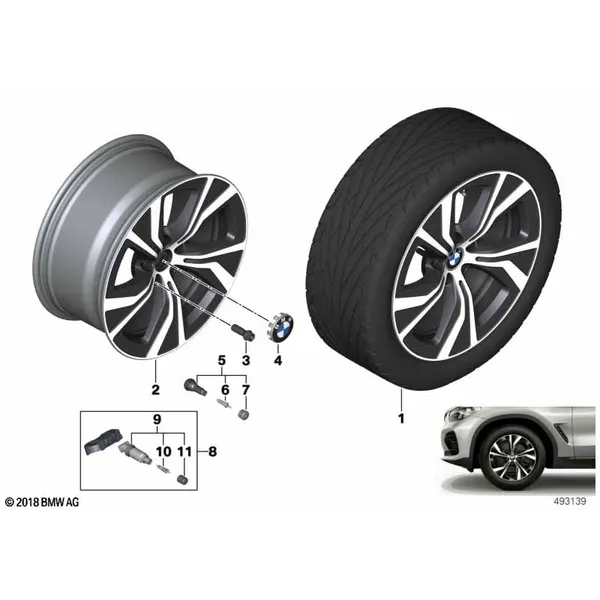 BMW кол.с л/с д.турбин.стиль 689 - 18"