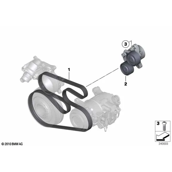 Ременный привод компрессора кондиц.
