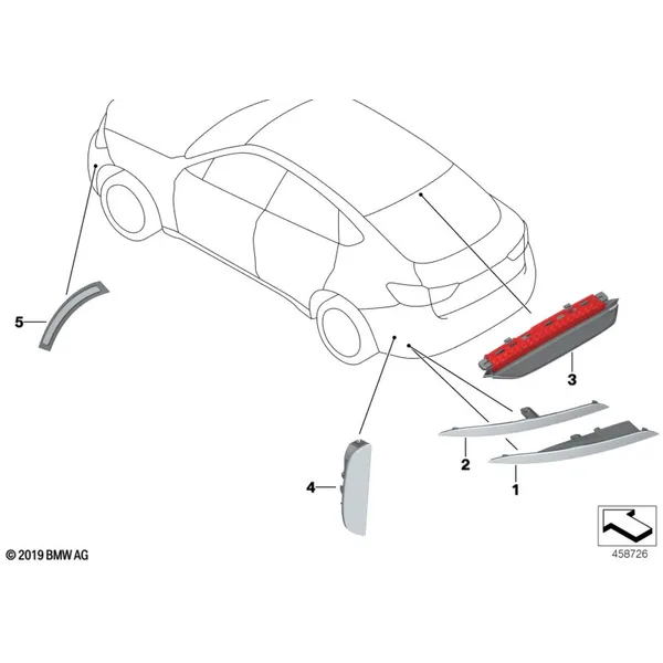 Третий фонарь стоп-сигнала/отражатель