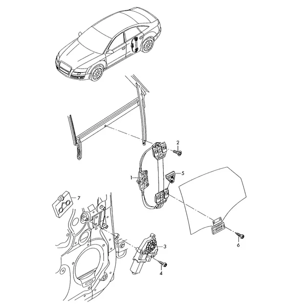 Стеклоподъёмник Эл.двигатель стеклоподъёмника БУ двери