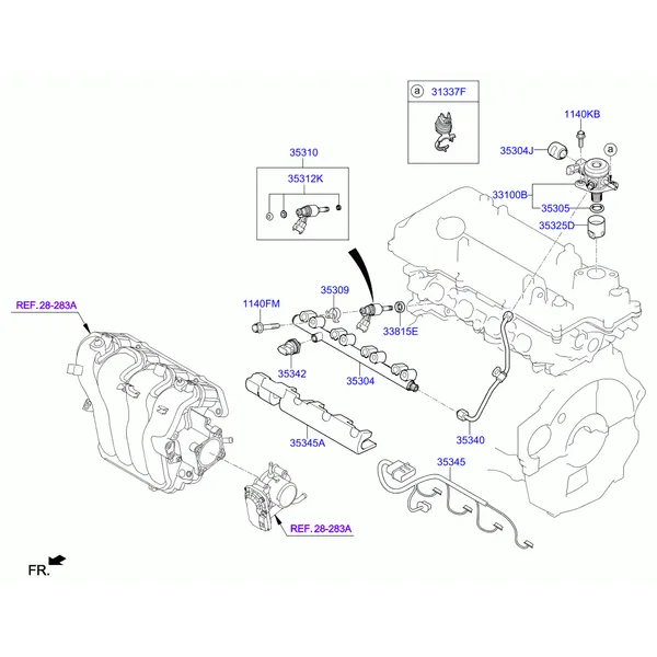 дроссельная заслонка и инжектор