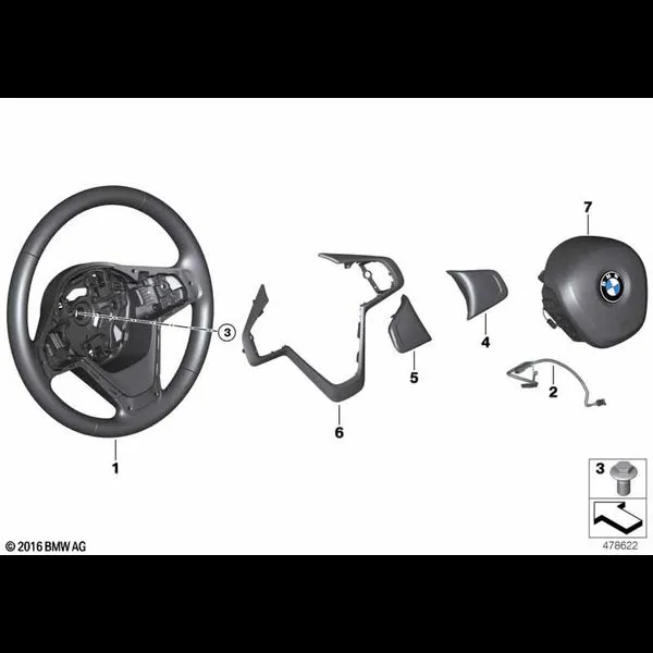 Рулевое колесо с НПБ, кожа
