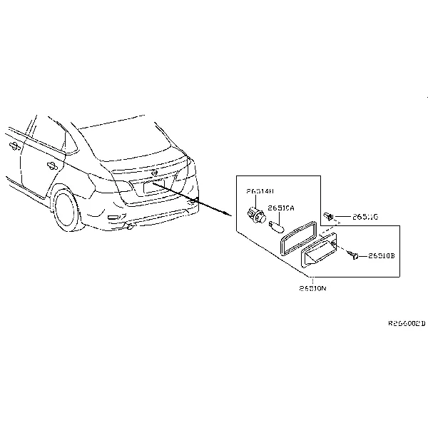 Лампа подсветки номерного знака