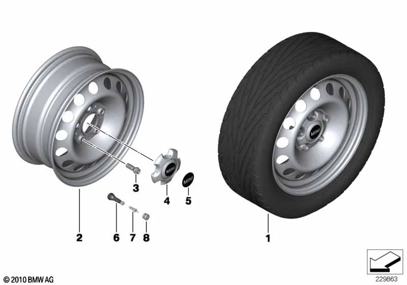 Стальной колесный диск MINI