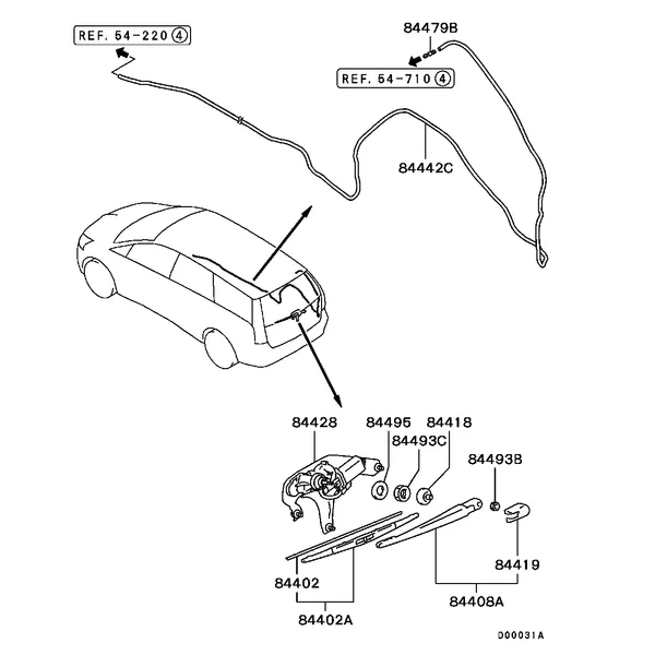 ЭЛЕКТРООБОРУДОВАНИЕ ШАССИ - СТЕКЛООЧИС., ОМЫВ. ЗАДН. СТЕКЛ