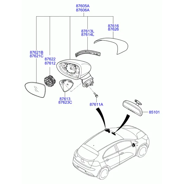 MIRROR-OUTSIDE REAR VIEW