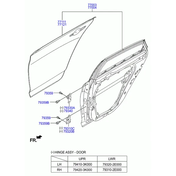 панель задней двери