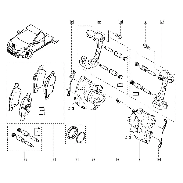 Плавающая скоба тормозного механизма