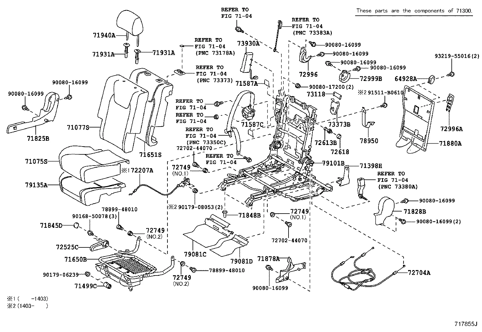 REAR SEAT & SEAT TRACK