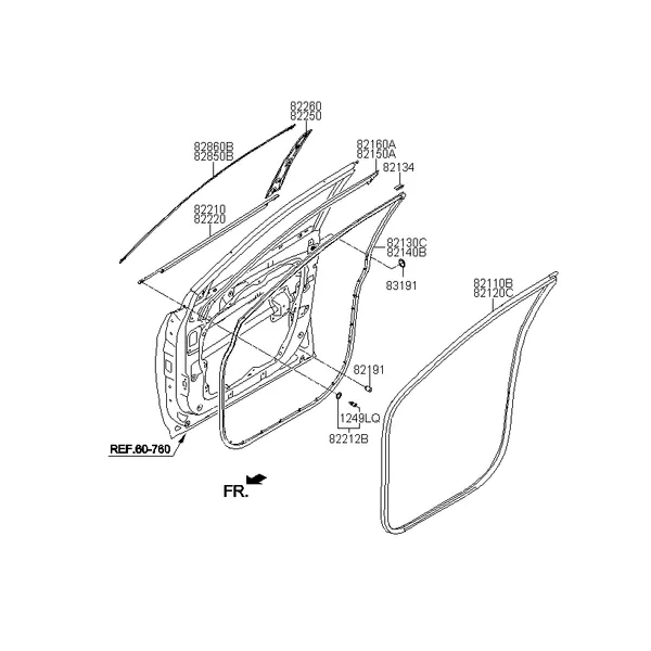 молдинг передней двери