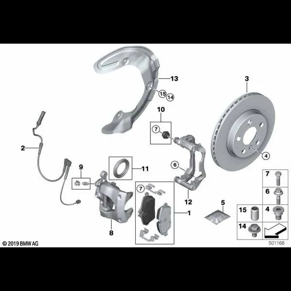 Тормозной механизм переднего колеса