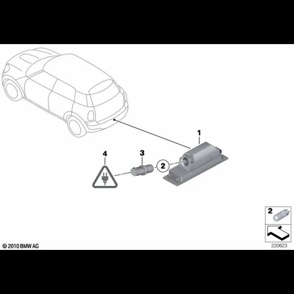 Фонарь подсветки номерного знака