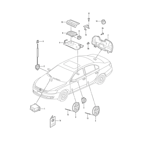 Головное устройство CD-чейнджер Динамик Частотный разделительн. фильтр для а/м с 10-ю динамиками