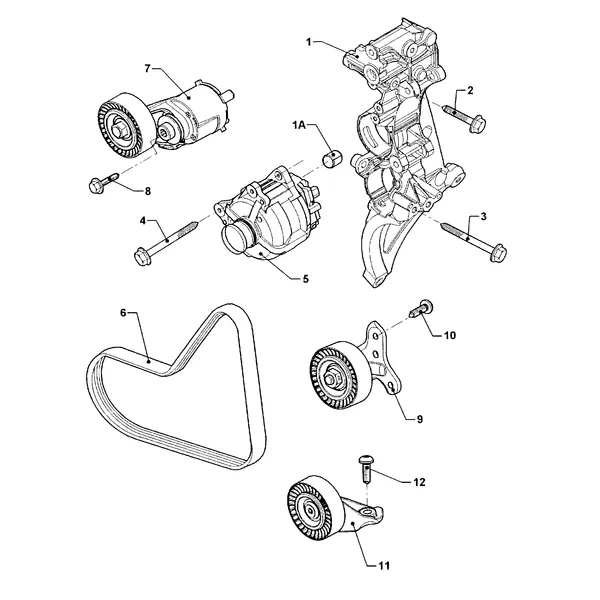 Детали подключения и крепления для генератора