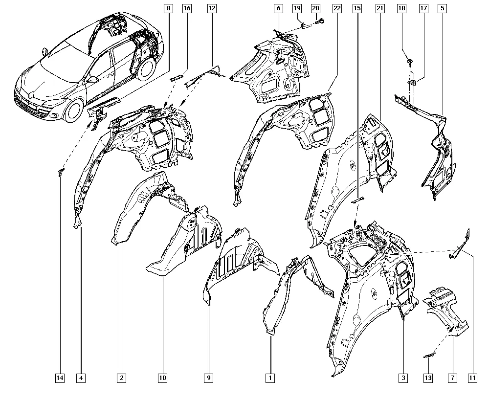Задняя часть кузова