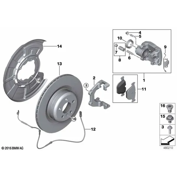 Задний тормоз M Performance - запчасть