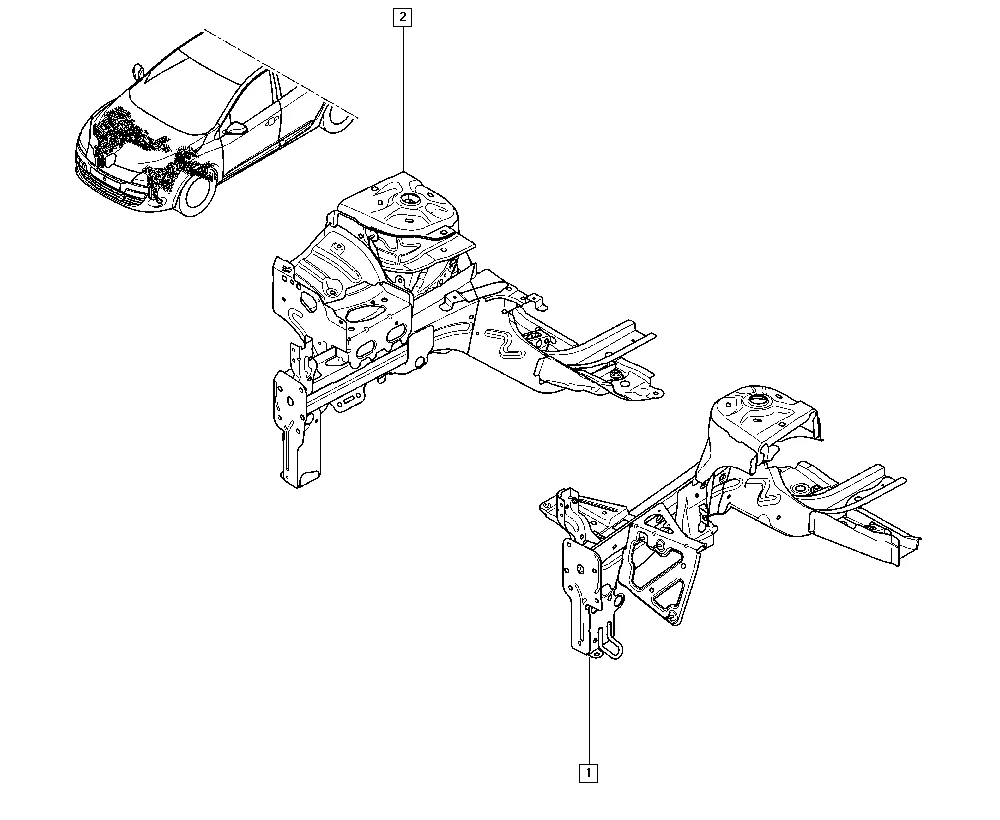 Передняя и задняя части