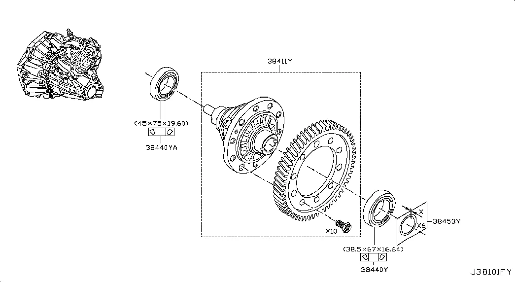 Главная передача переднего моста; (TL4-147)