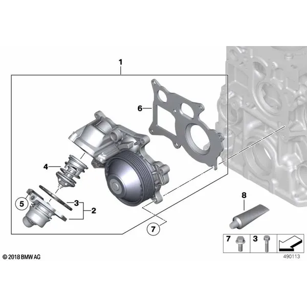 Сист.охлажд.- Насос охл.жидк./термостат