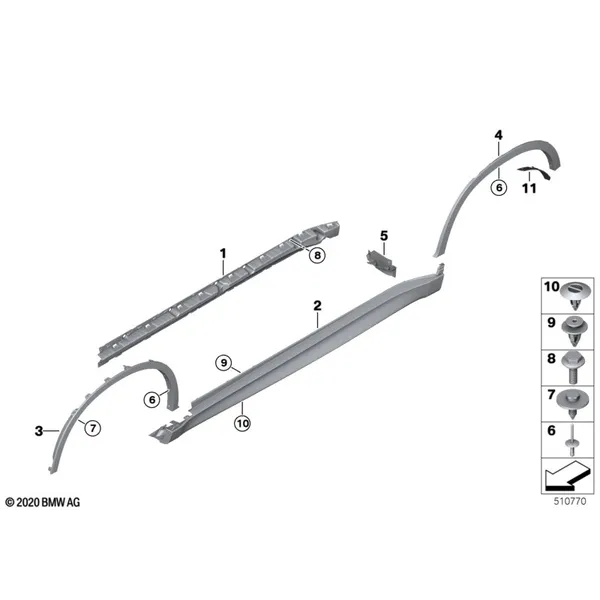 Накладка M порог / арка колеса