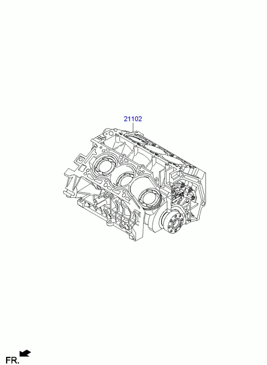 Короткоходный двигатель в сборе
