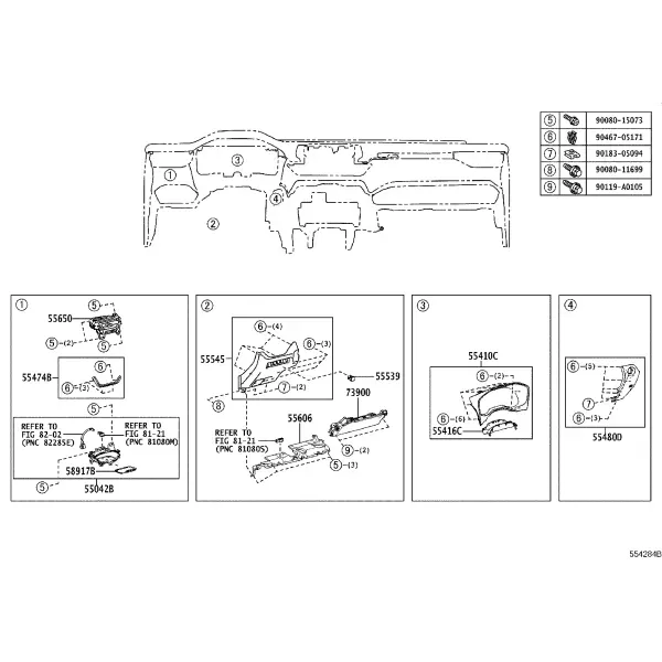 INSTRUMENT PANEL & GLOVE COMPARTMENT