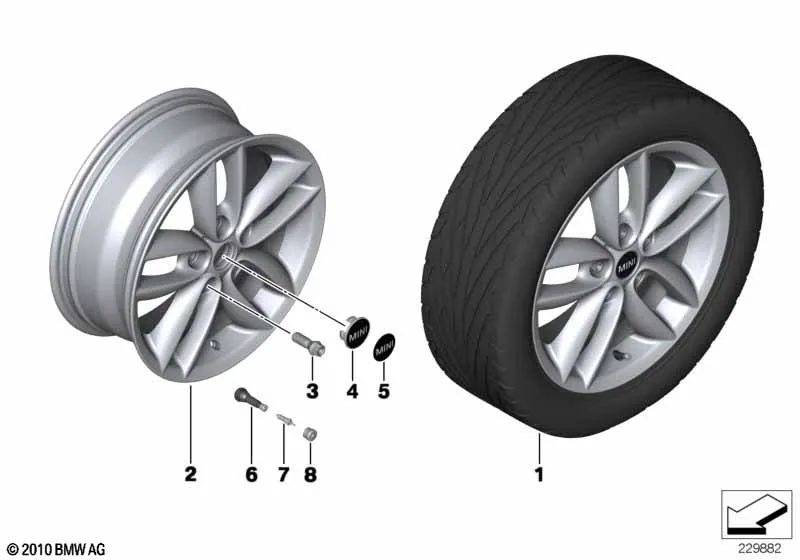 Л/с диск MINI 5-Star Double Spoke 124