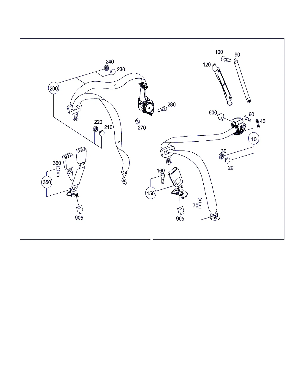 РЕМЕНЬ БЕЗОПАСНОСТИ ЗАДНЕГО СИДЕНЬЯ