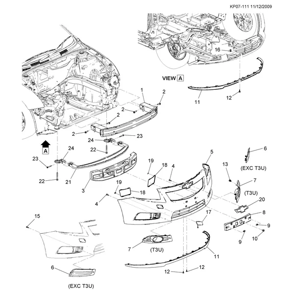 БАМПЕР/ПЕРЕДНИЙ (ЗА ИСКЛЮЧЕНИЕМ СПОРТИВНОГО BVG)